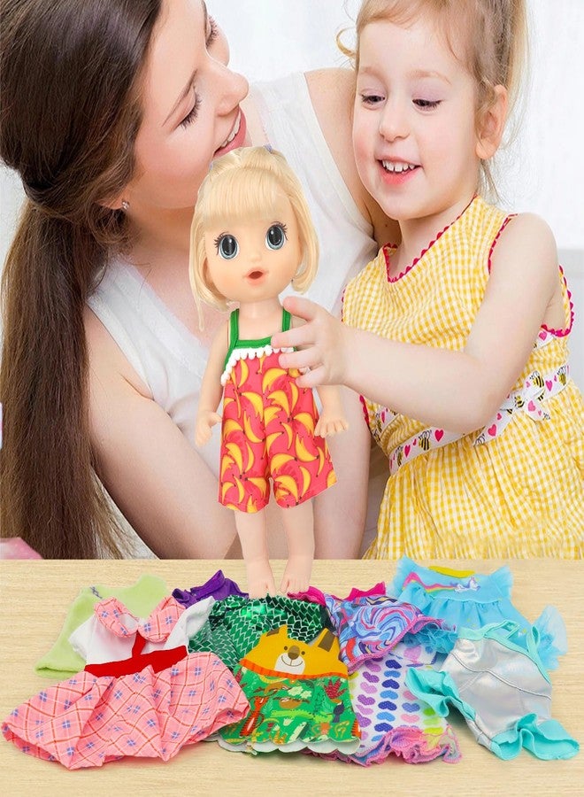 UNICORN ELEMENT 9 Sets Alive Baby Doll Clothes for 10-12 Inch Girl Dolls,12 Inch Baby Doll Clothing Dress Outfits Accessories Set,Best Gift for Kids - Image 4
